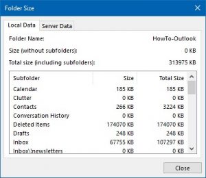 check mailbox size exchange 2010